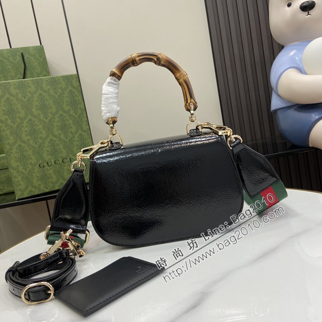 Gucci專櫃古馳最新款Bamboo 1947系列小號竹節手提包 jh2450型號：675797
